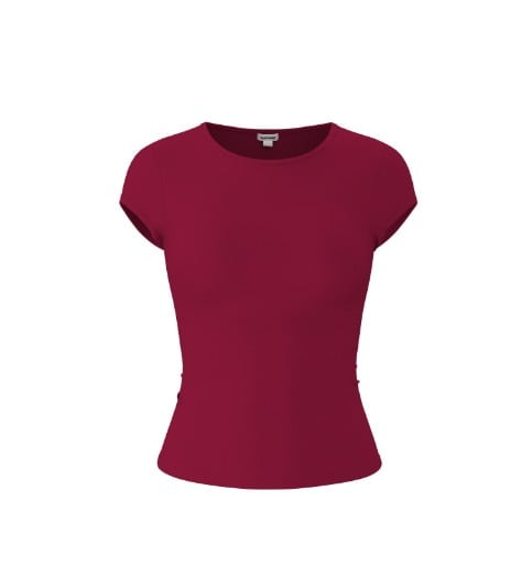Red t-shirt.