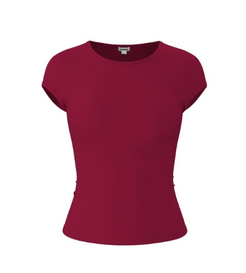 Red t-shirt.